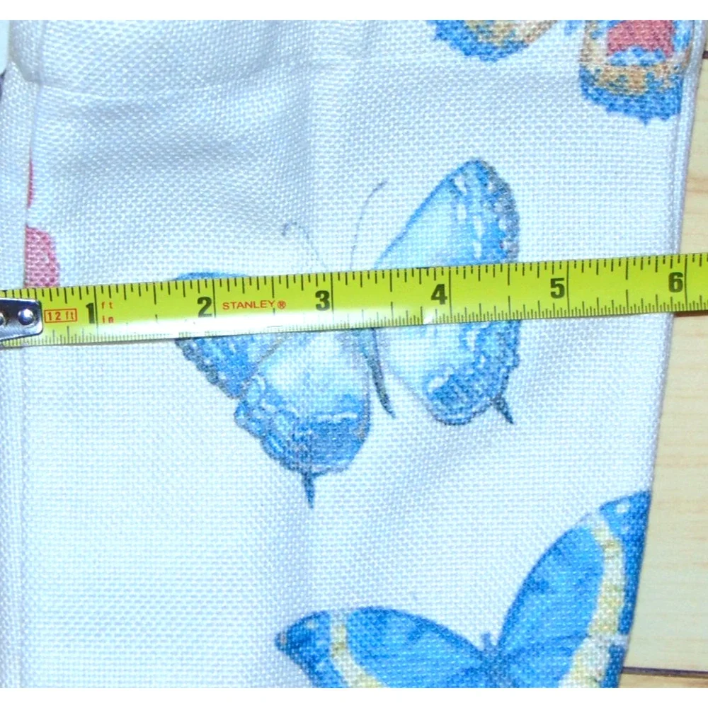 Butterfly Beaded Canvas Tote Bag Handmade India Elephant Tag Beach Bag NWT